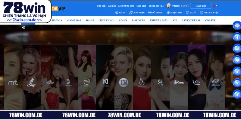 Live Casino 78WIN được ứng dụng nhiều công nghệ hiện đại